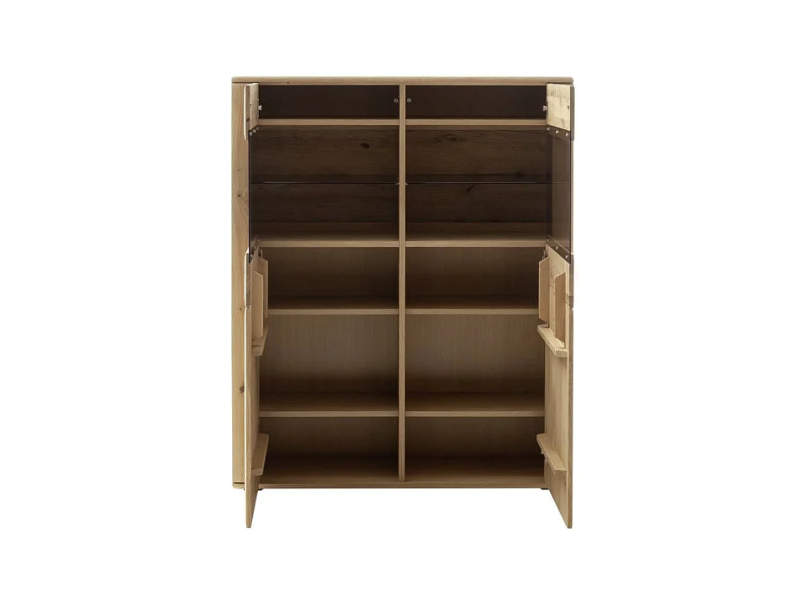 Highboard Vitrine mit LED Beleuchtung und Glastüren