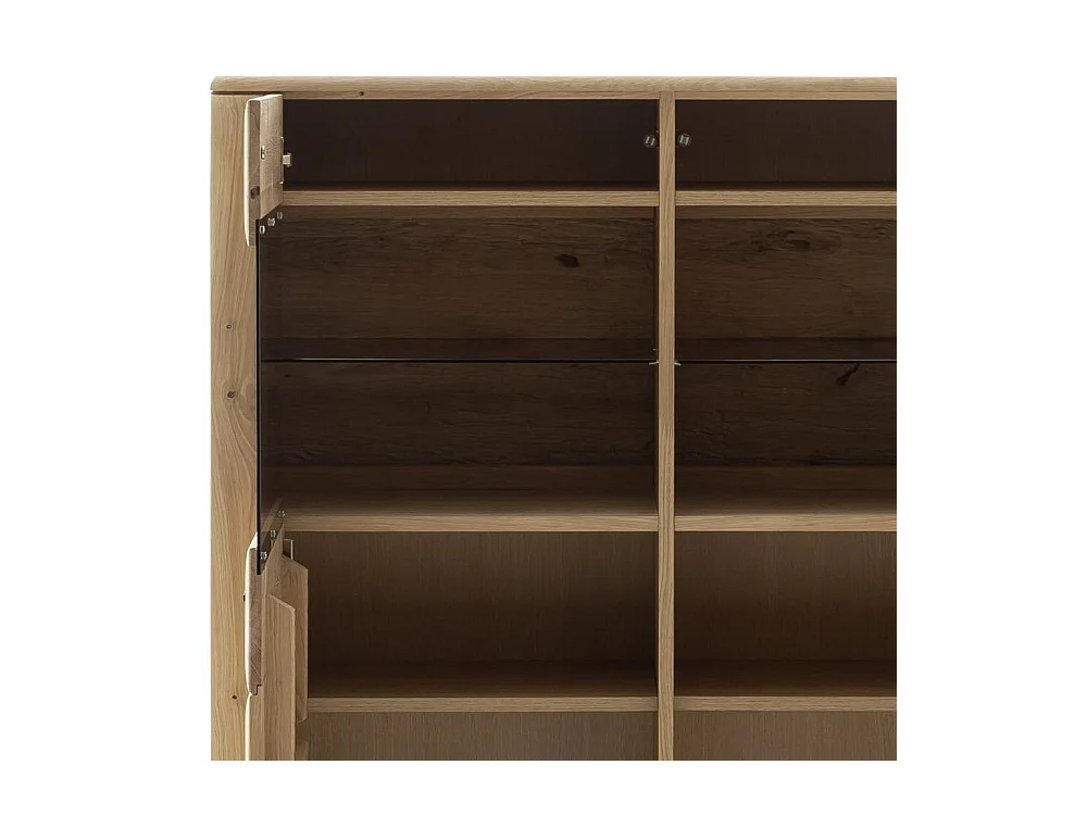 Highboard Vitrine mit LED Beleuchtung und Glastüren