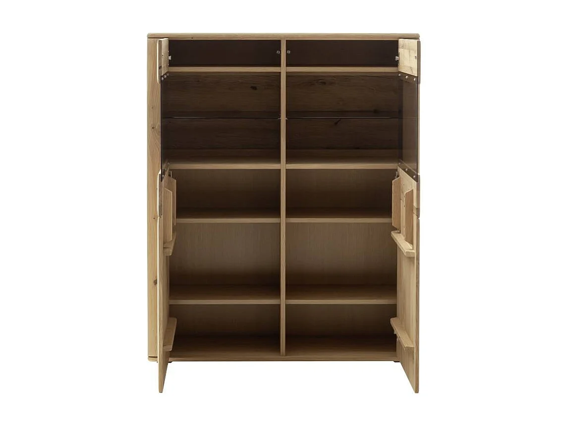 Highboard Vitrine mit LED Beleuchtung und Glastüren