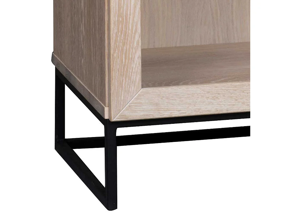 Esszimmer Vitrine aus Eiche White Wash massiv 195 cm hoch