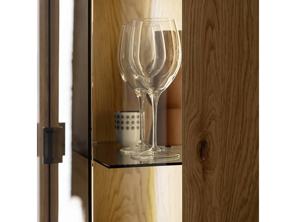 Vitrine Wohnzimmerschrank in modernem Design mit Glastür