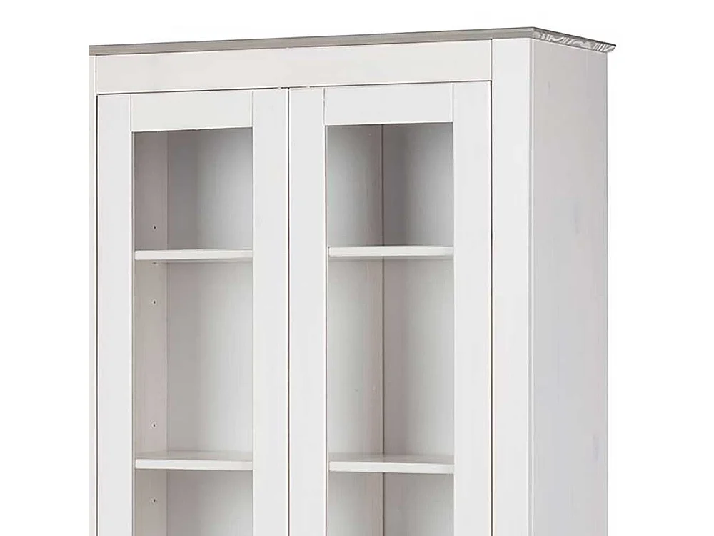 Vitrine Vitrinenschrank mit Glastüren im Landhausstil