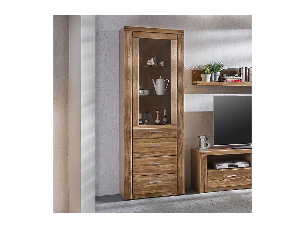 Vitrine aus Wildeiche teilmassiv 200 cm hoch