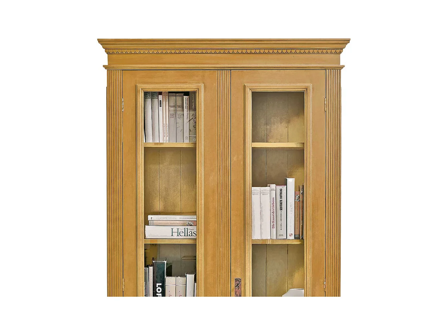 Vitrinenschrank aus Fichte Massivholz 100 cm breit