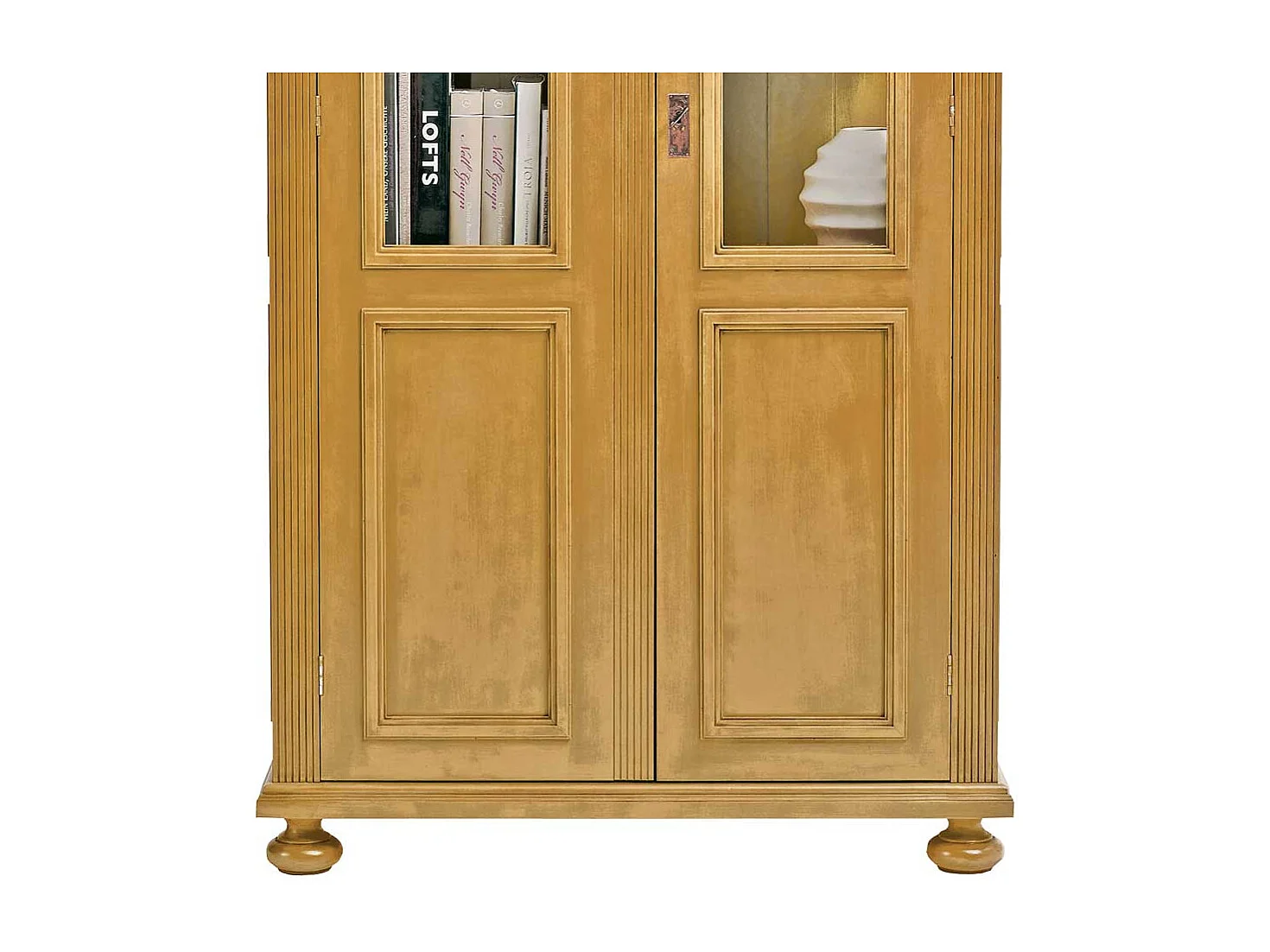 Vitrinenschrank aus Fichte Massivholz 100 cm breit