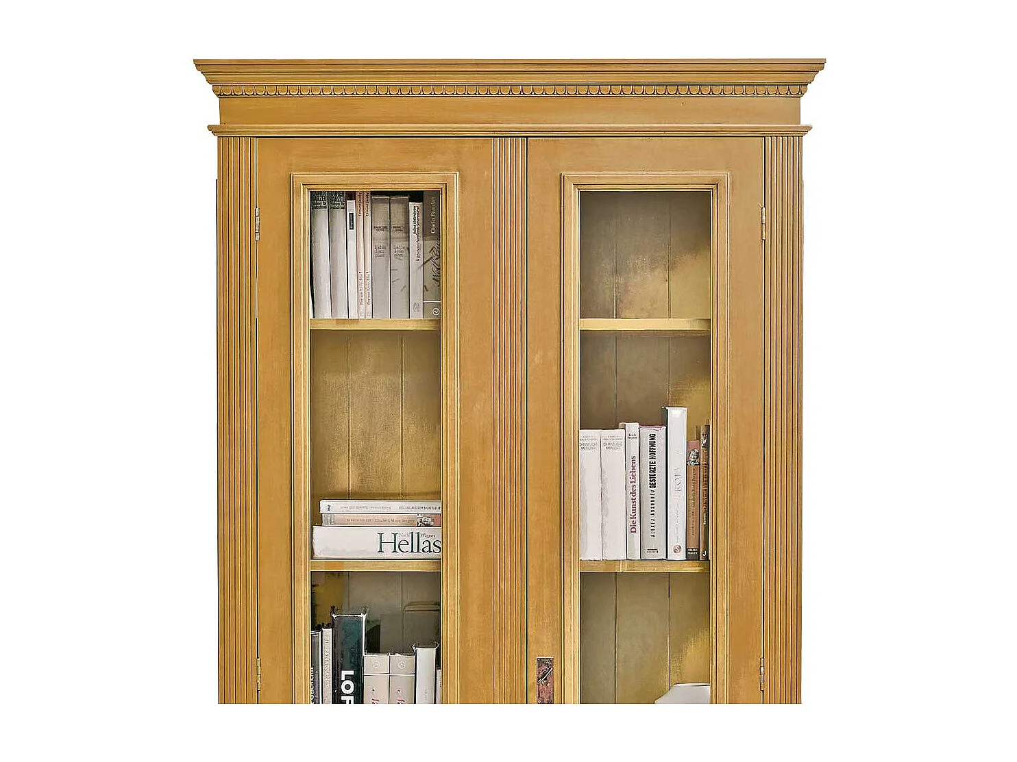 Vitrinenschrank aus Fichte Massivholz 100 cm breit