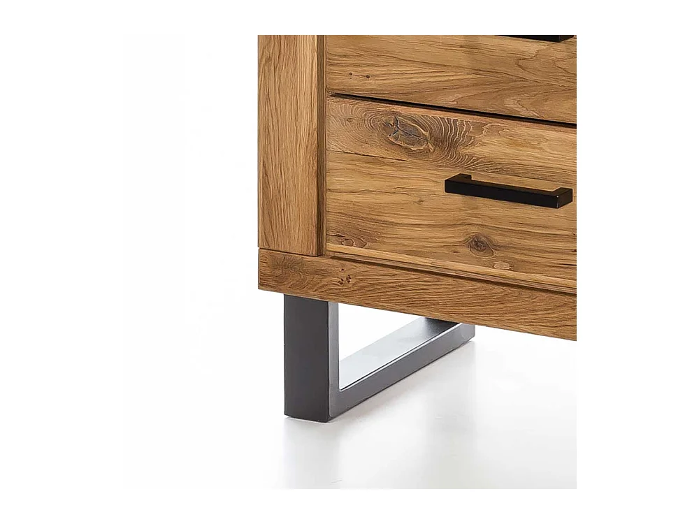 Vitrine aus Wildeiche teilmassiv 200 cm hoch