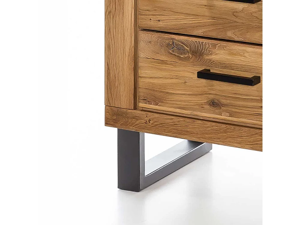 Vitrine aus Wildeiche teilmassiv 200 cm hoch