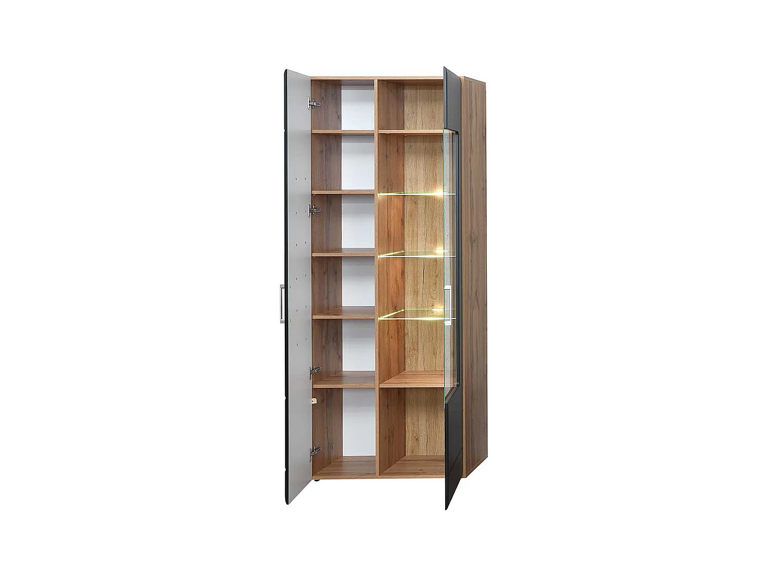 Wohnzimmer Schrank Vitrine in modernem Design LED Beleuchtung