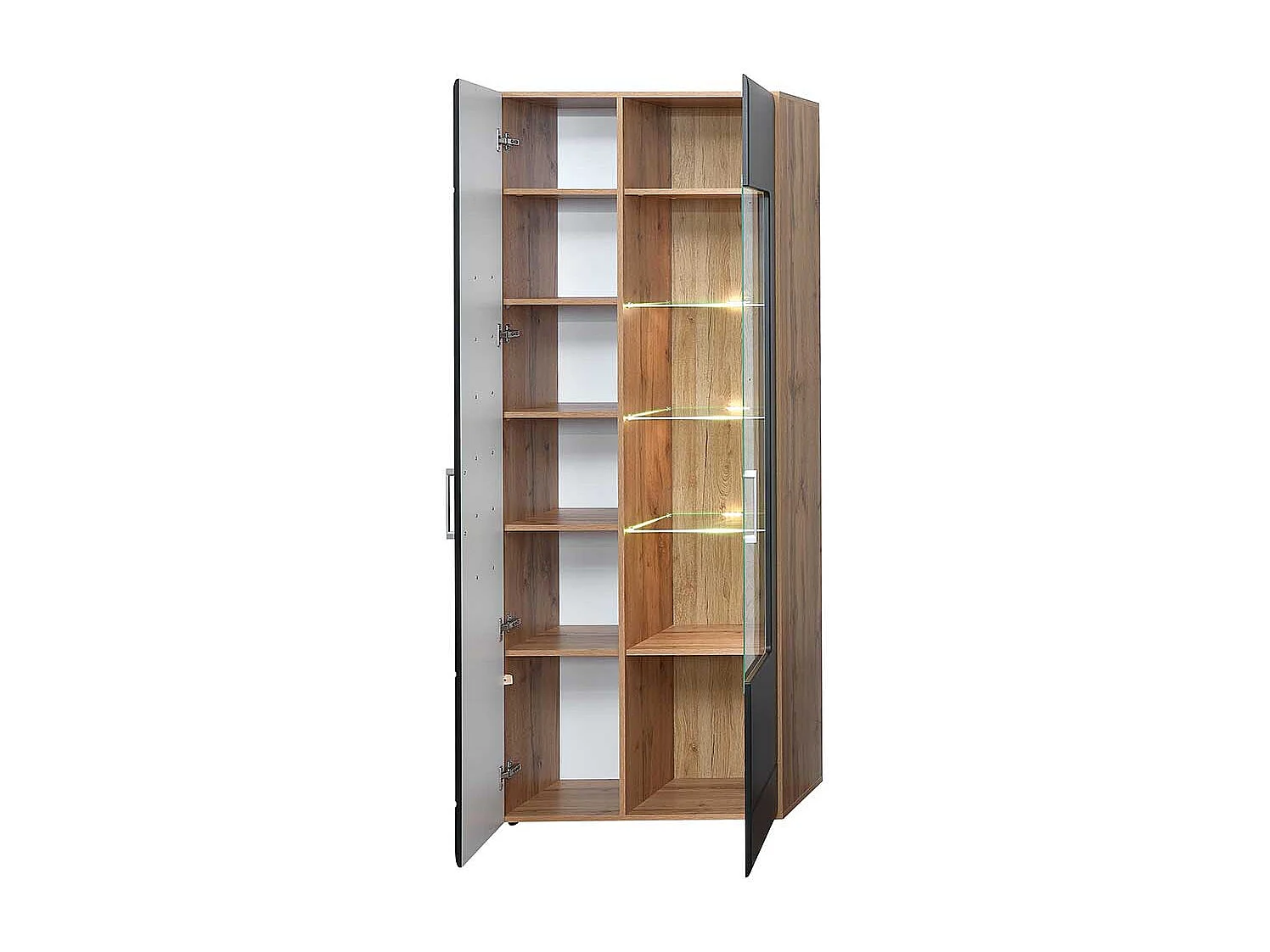 Wohnzimmer Schrank Vitrine in modernem Design LED Beleuchtung