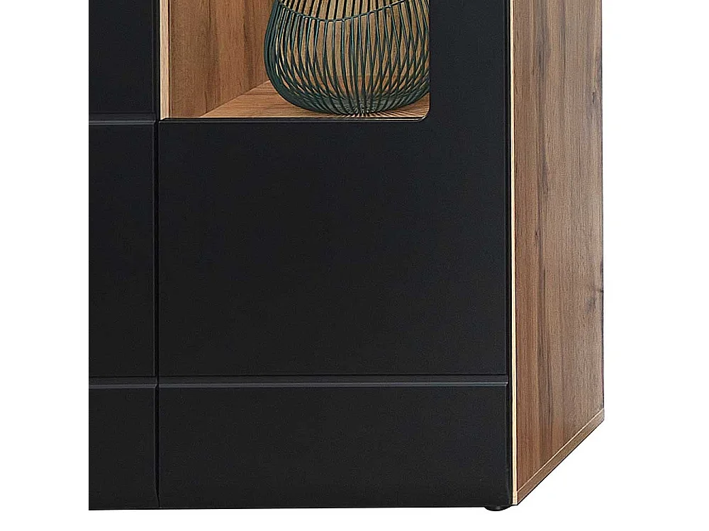 Wohnzimmer Schrank Vitrine in modernem Design LED Beleuchtung