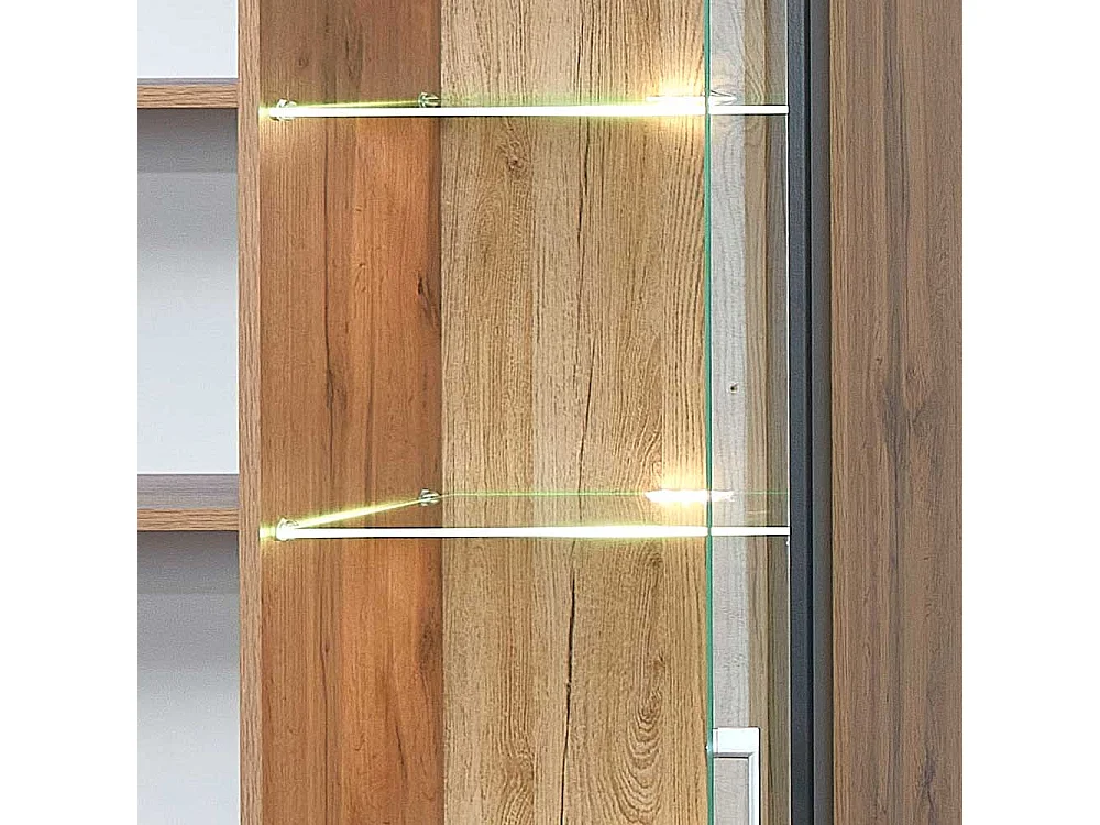 Wohnzimmer Schrank Vitrine in modernem Design LED Beleuchtung