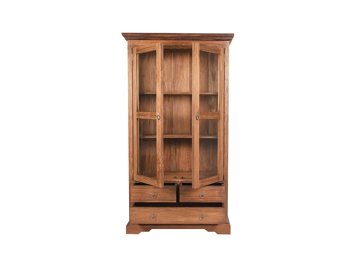 Massivholz Vitrine aus Teak online kaufen
