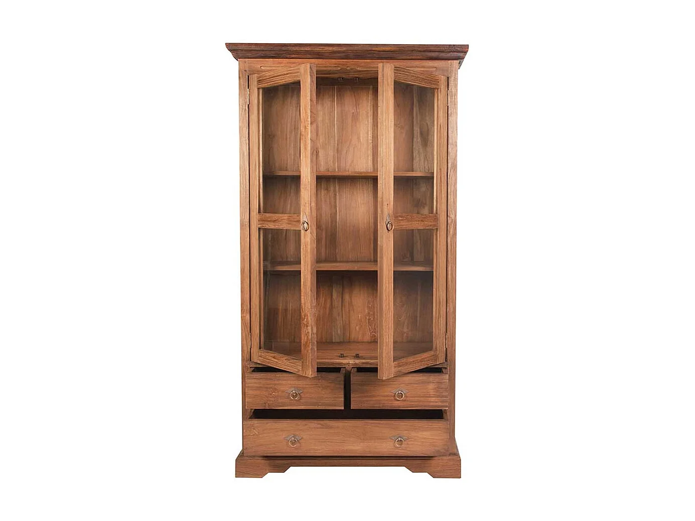 Massivholz Vitrine aus Teak online kaufen
