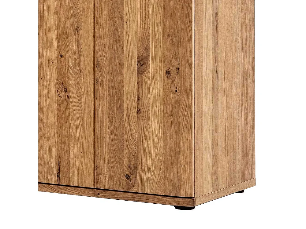 Vitrine in Balkeneiche Bianco furniert 60 cm breit