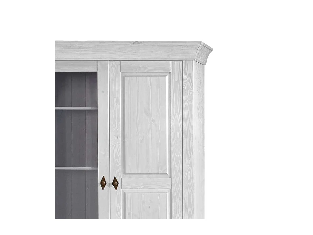 Vitrine im skandinavischen Landhausstil Weiß