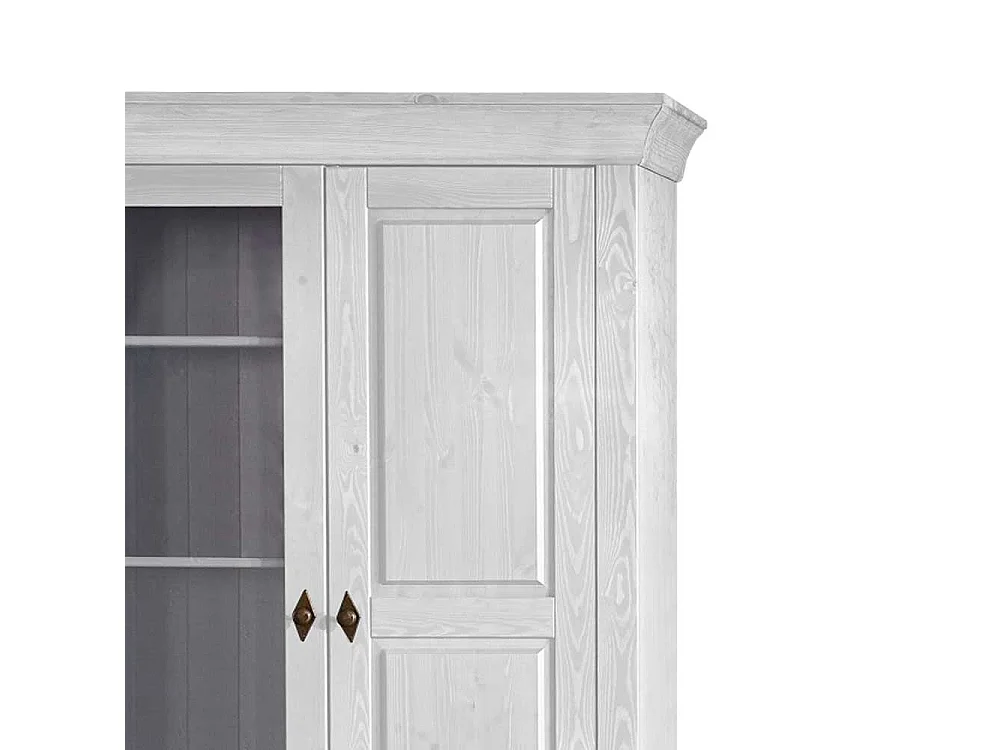 Vitrine im skandinavischen Landhausstil Weiß