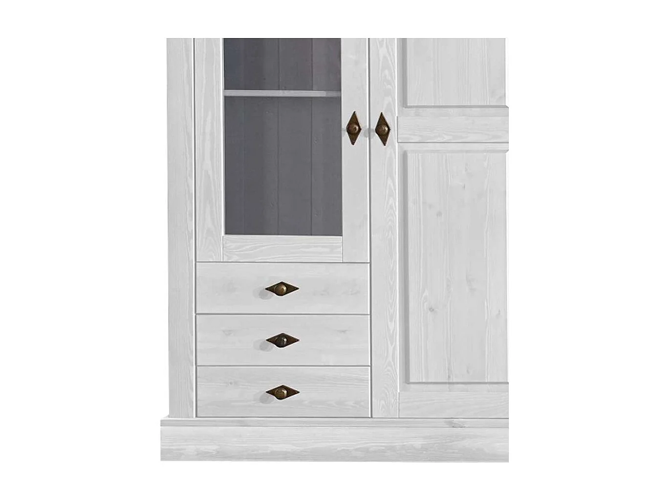 Vitrine im skandinavischen Landhausstil Weiß