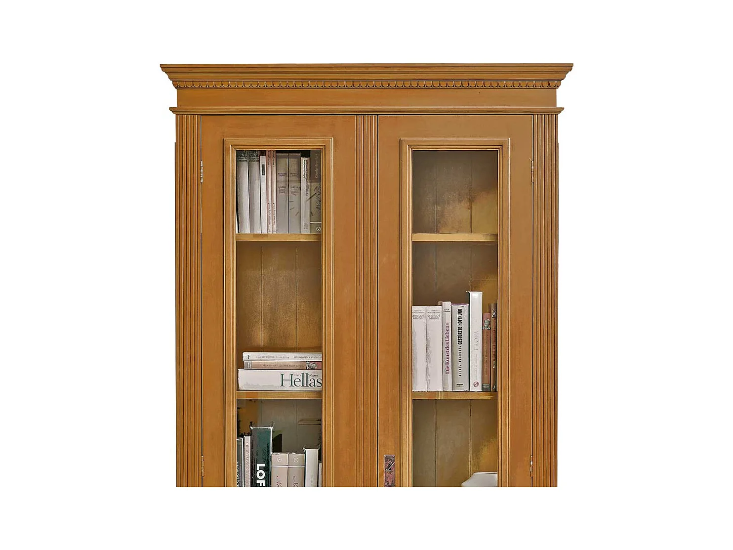 Massivholz Vitrine aus Fichte ge�lt abschlie�bar