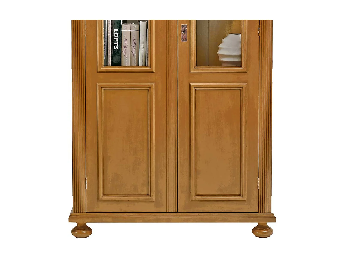 Massivholz Vitrine aus Fichte ge�lt abschlie�bar