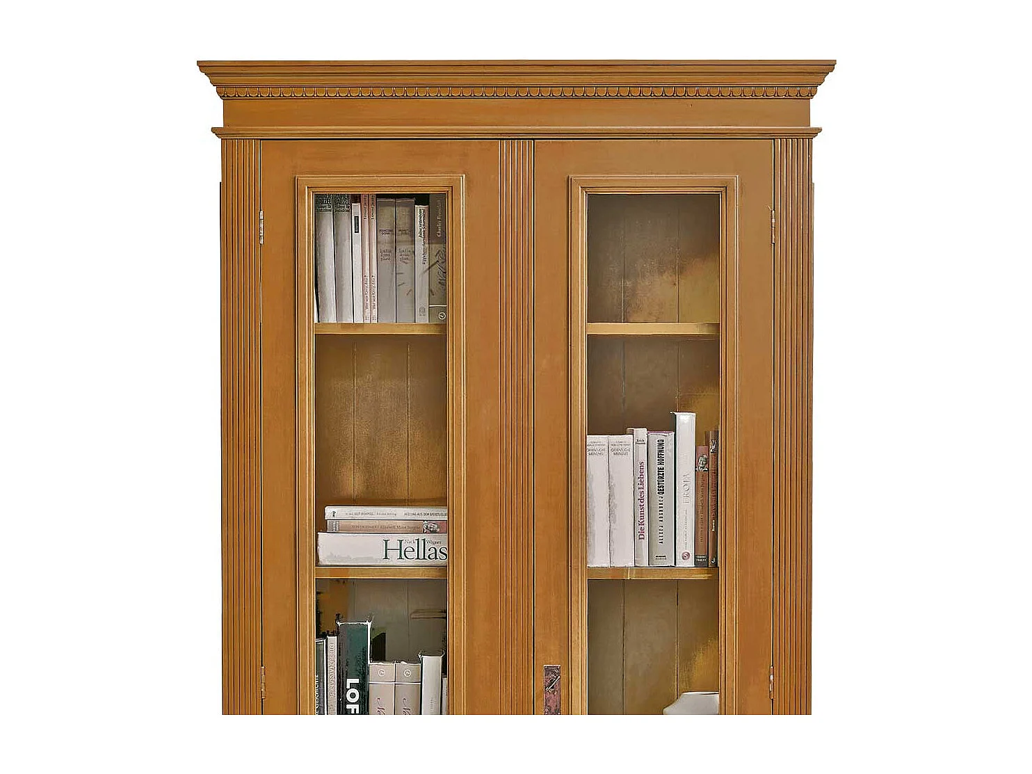 Massivholz Vitrine aus Fichte ge�lt abschlie�bar