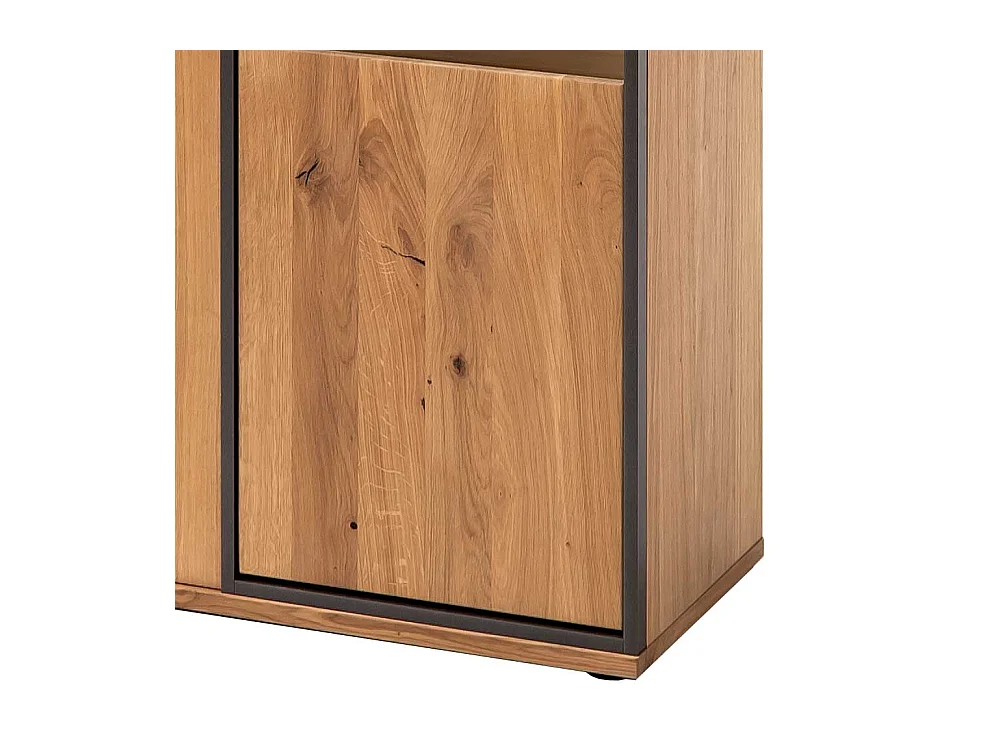 Wohnzimmer Vitrinenschrank in Asteiche Bianco furniert 60 cm breit