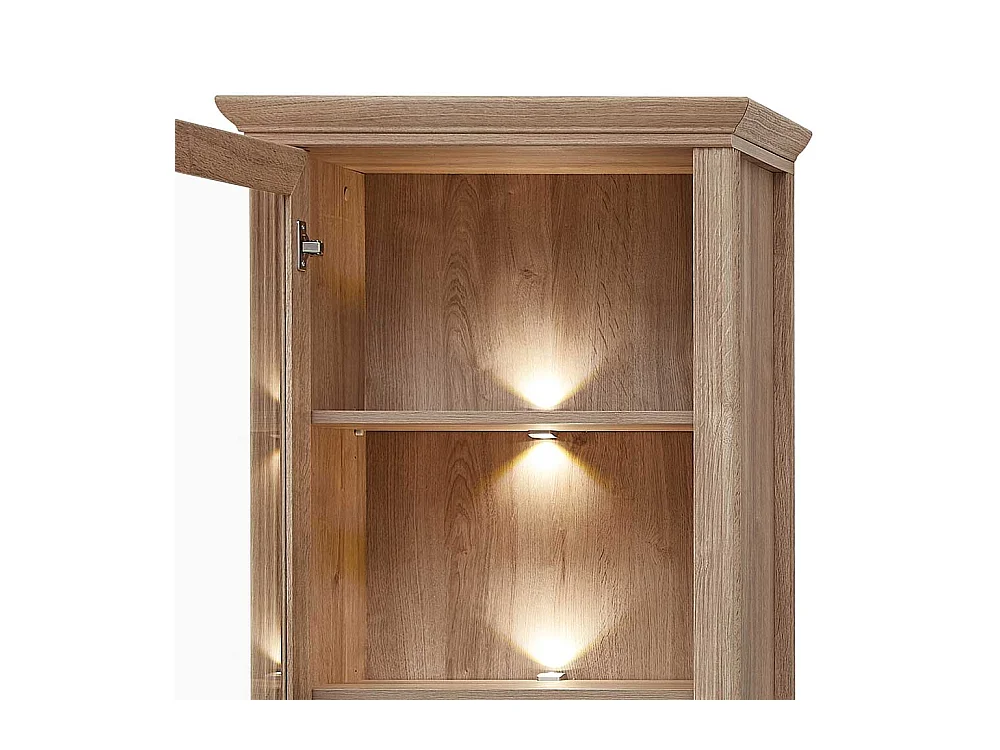 Vitrinenschrank mit LED Beleuchtung Landhausstil