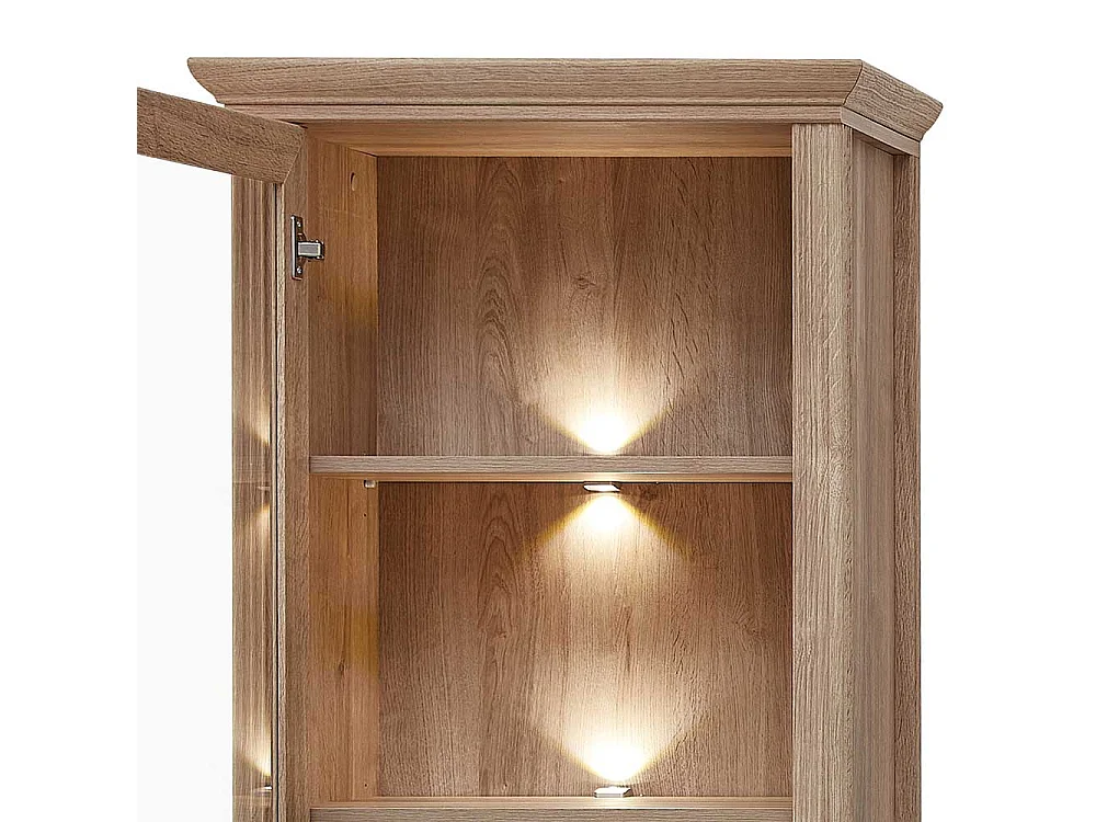 Vitrinenschrank mit LED Beleuchtung Landhausstil
