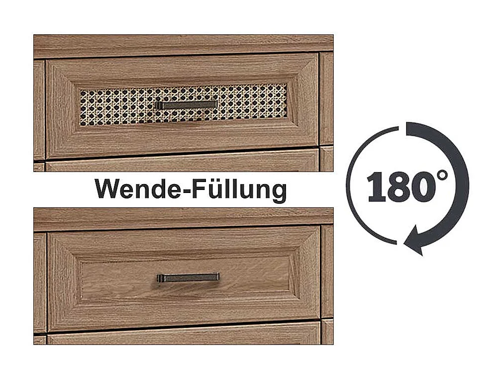Vitrinenschrank mit LED Beleuchtung Landhausstil