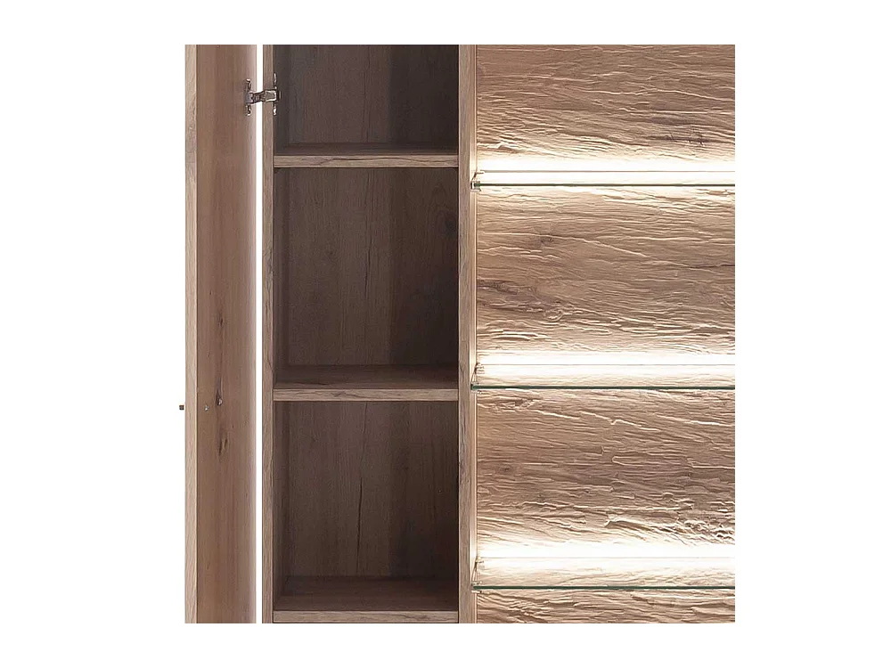 Vitrine Holzoptik Wildeiche 90 cm breit modernem Design
