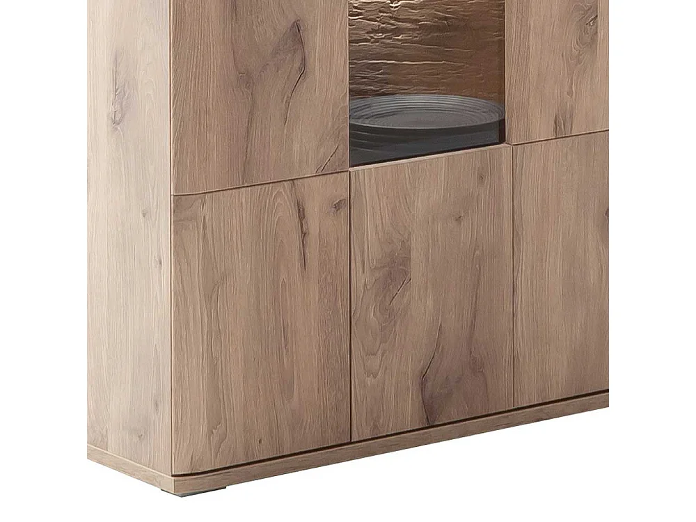 Vitrine Holzoptik Wildeiche 90 cm breit modernem Design