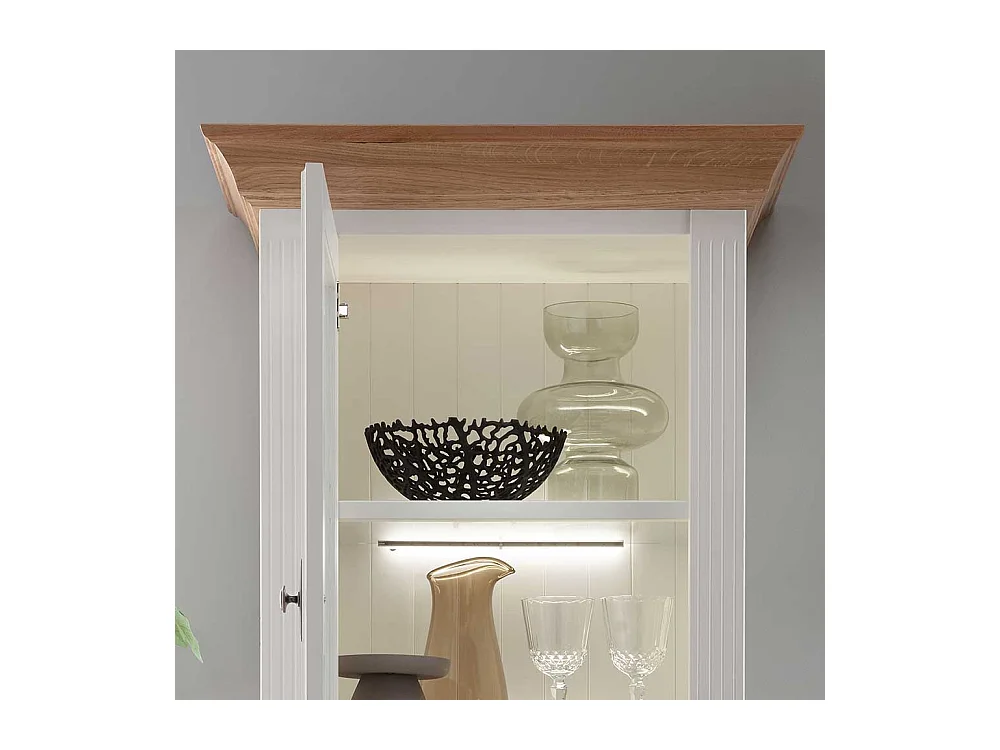 Esszimmer Vitrine aus Kiefer und Eiche Massivholz Landhausstil