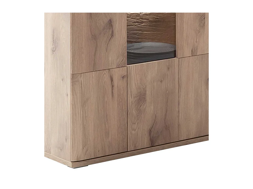 Vitrine Holzoptik Wildeiche 90 cm breit modernem Design