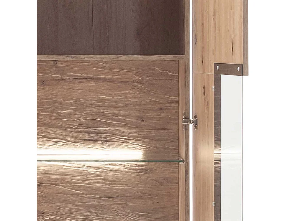 Vitrine Holzoptik Wildeiche 90 cm breit modernem Design