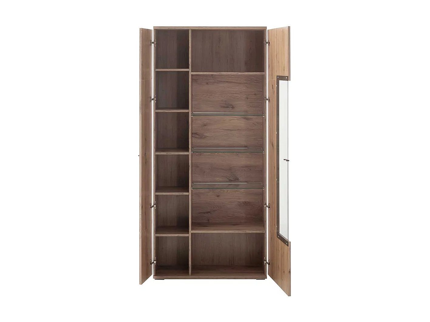 Vitrine Holzoptik Wildeiche 90 cm breit modernem Design