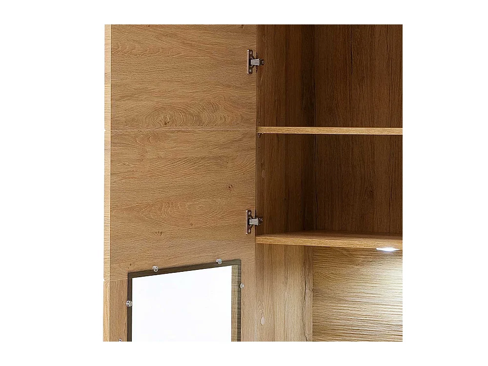 Schrank Vitrine in Wildeichefarben Landhaus Design