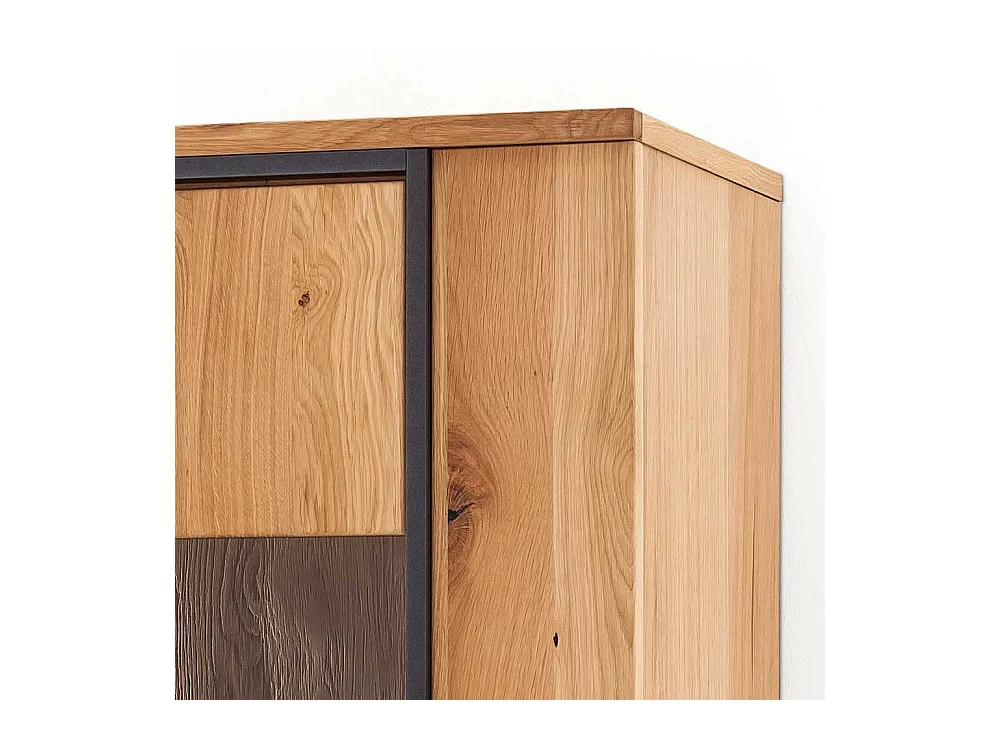 Wand Vitrine mit Asteiche furniert 60 cm breit