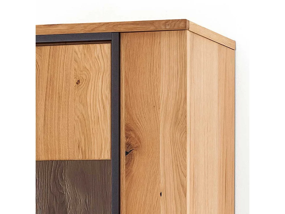 Wand Vitrine mit Asteiche furniert 60 cm breit