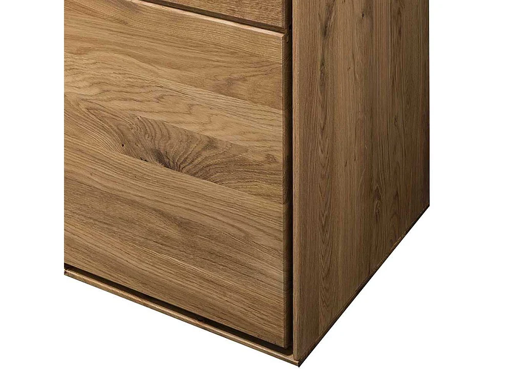 Vitrine in Wildeichefarben 150 cm hoch