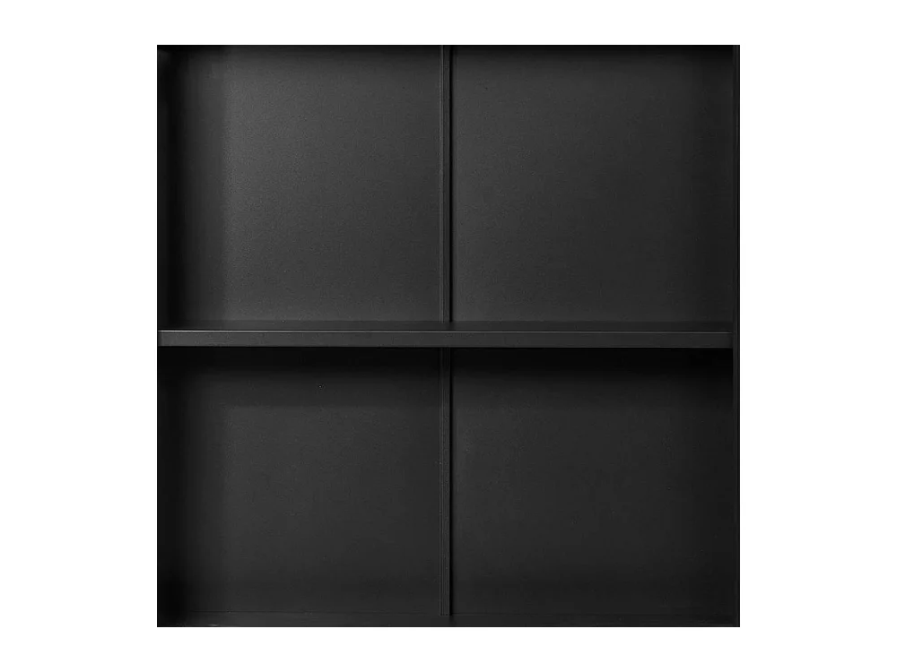 Hängevitrine Vitrine mit Glastüren in Schwarz