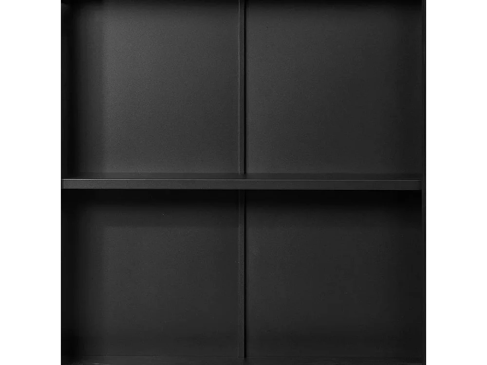 Hängevitrine Vitrine mit Glastüren in Schwarz