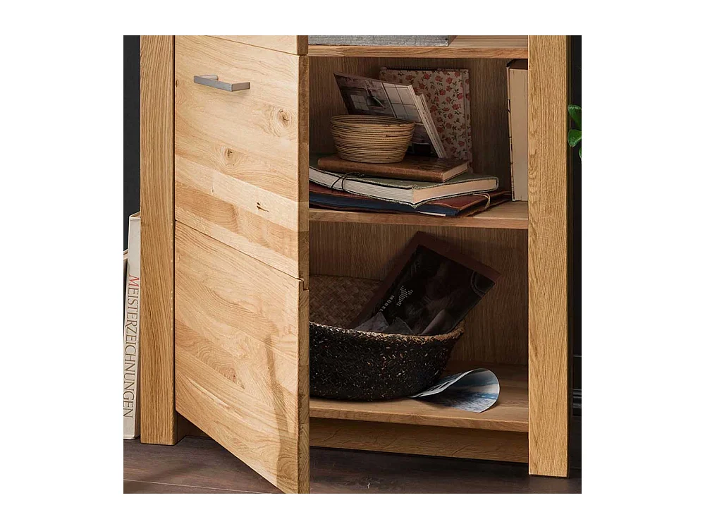 Wildeiche Vitrine in modernem Design 2 Türen mit Soft Close