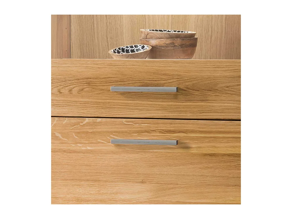 Wildeiche Vitrine in modernem Design 2 Türen mit Soft Close