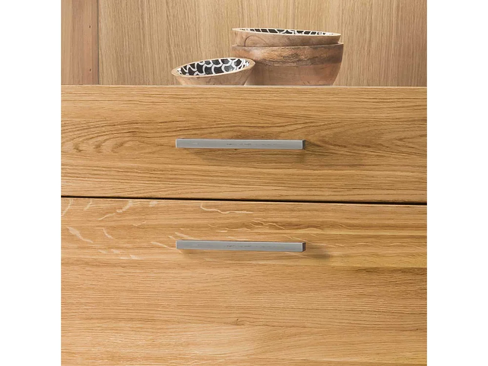 Wildeiche Vitrine in modernem Design 2 Türen mit Soft Close