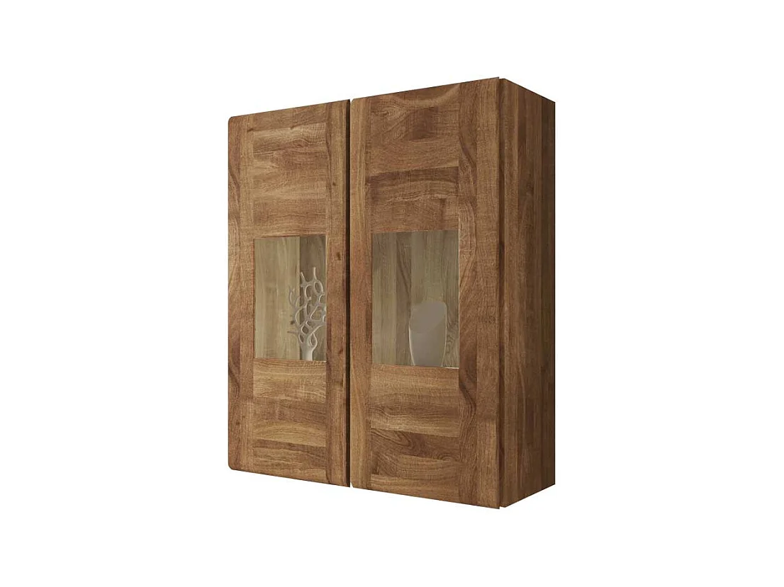 Massivholz Vitrine aus Wildeiche hängend