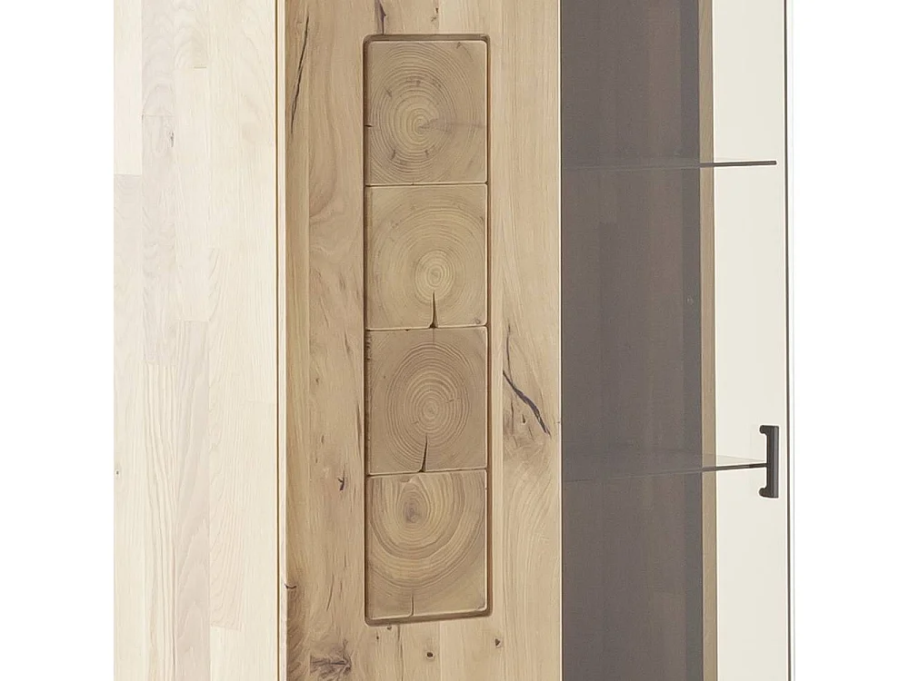Vitrinenschrank Vitrine aus Asteiche Massivholz in modernem Design