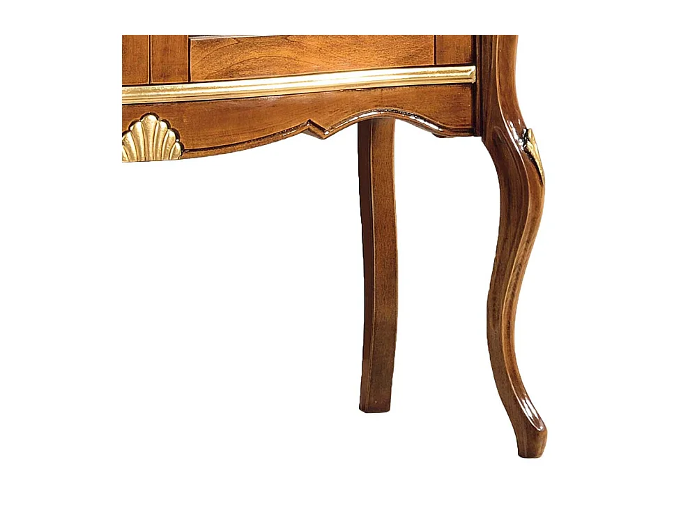 Kleiner Vitrinenschrank in Nussbaumfarben italienischen Design