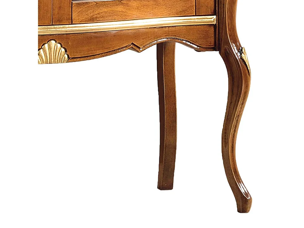 Kleiner Vitrinenschrank in Nussbaumfarben italienischen Design