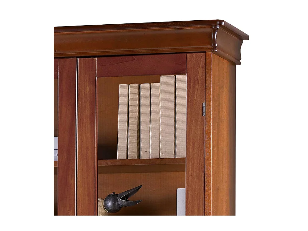 Vitrine Nussbaumfarben im klassischen Stil 179 cm hoch