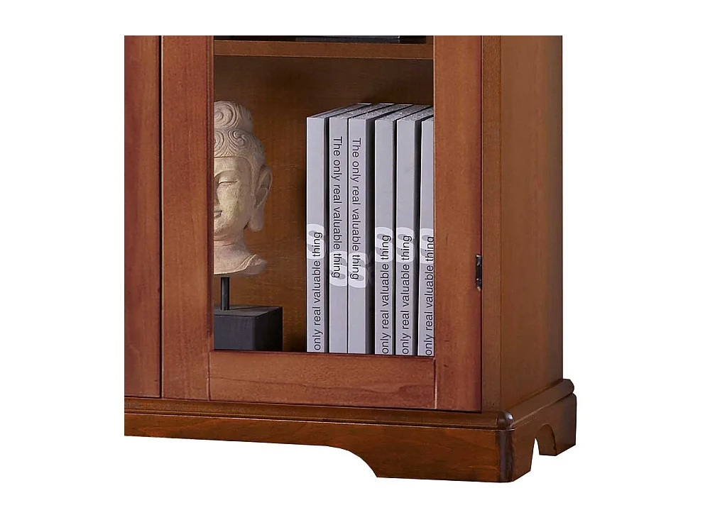 Vitrine Nussbaumfarben im klassischen Stil 179 cm hoch